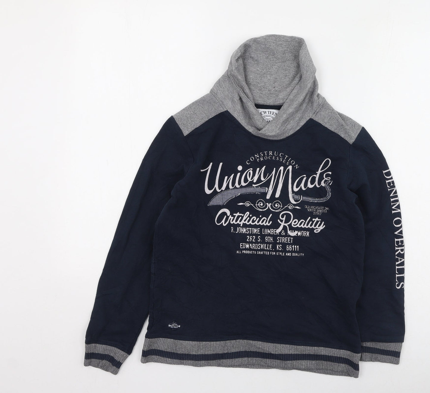 raw denim Boys Multicoloured  Cotton Pullover Sweatshirt Size 10-11 Years