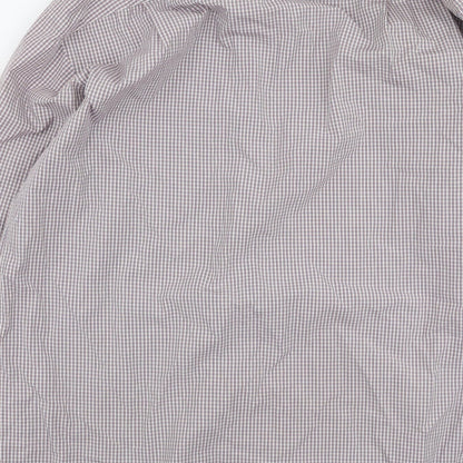 Savile Row Mens Multicoloured Plaid Cotton  Button-Up Size 42 Collared