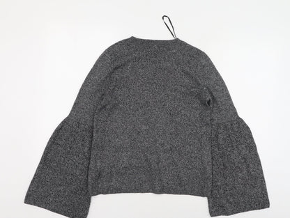 Womens UK Size S Preworn Grey Pullover Jumper