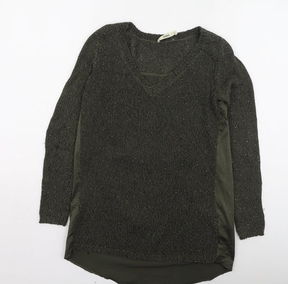 Womens UK Size XS Oasis Green Pullover Jumper