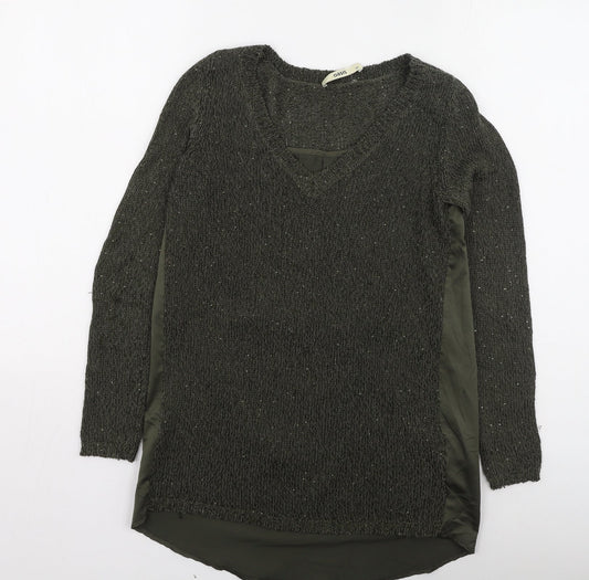 Womens UK Size XS Oasis Green Pullover Jumper