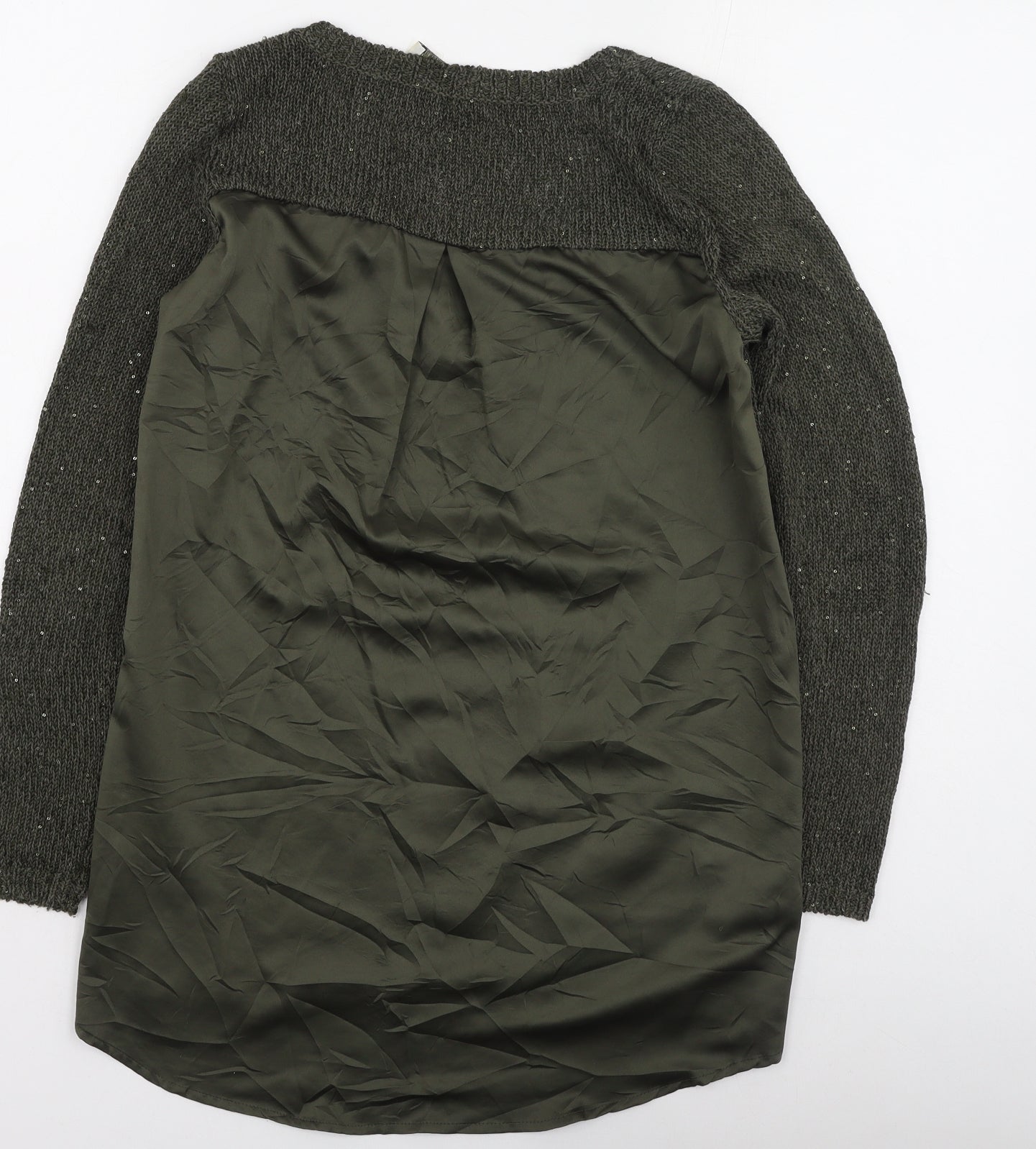 Womens UK Size XS Oasis Green Pullover Jumper