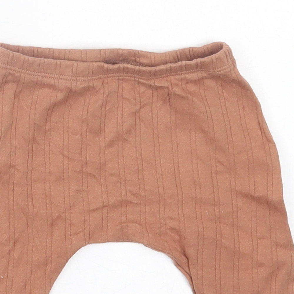 NEXT Girls Brown  Cotton Capri Trousers Size 3-6 Months  Pullover