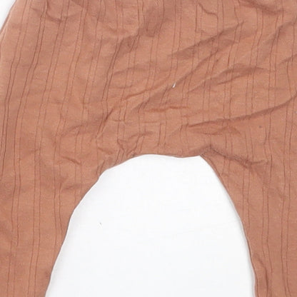 NEXT Girls Brown  Cotton Capri Trousers Size 3-6 Months  Pullover