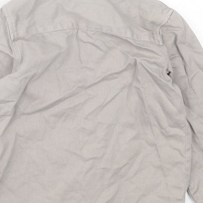 River Island Boys Grey  Cotton Basic Button-Up Size 4-5 Years Collared Button