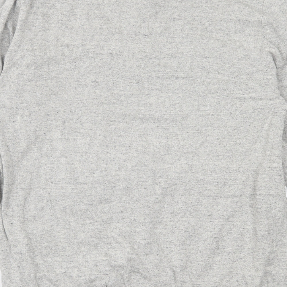 H&M Mens Grey Crew Neck  Cotton Pullover Jumper Size L