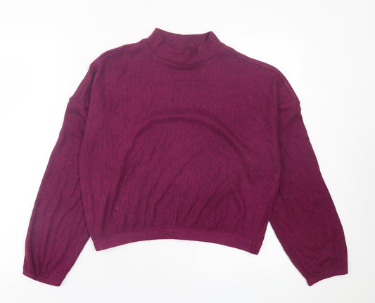 Womens UK Size S Only Purple Cropped T-Shirt