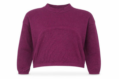 Womens UK Size S Only Purple Cropped T-Shirt