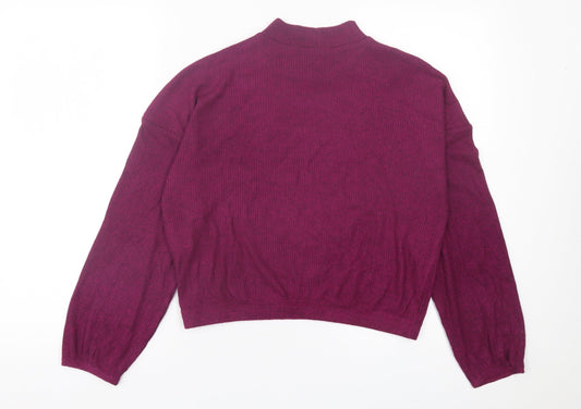 Womens UK Size S Only Purple Cropped T-Shirt