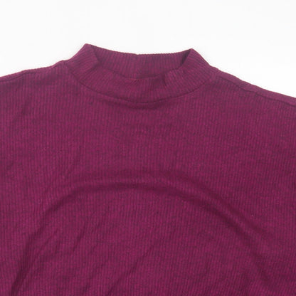 Womens UK Size S Only Purple Cropped T-Shirt