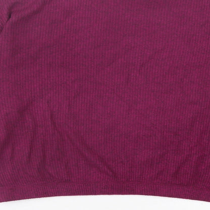 Womens UK Size S Only Purple Cropped T-Shirt