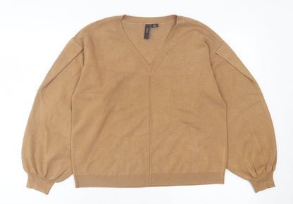 Womens UK Size S Y.A.S Brown Pullover Jumper