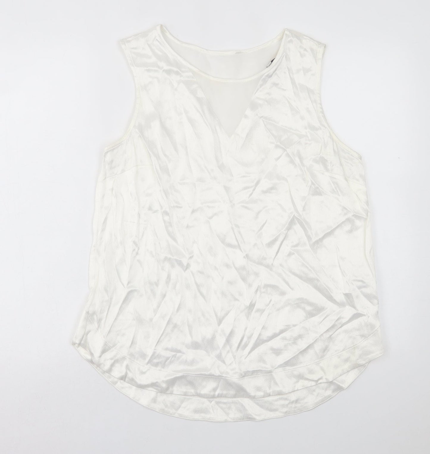Womens UK Size 12 NEXT White Basic Tank