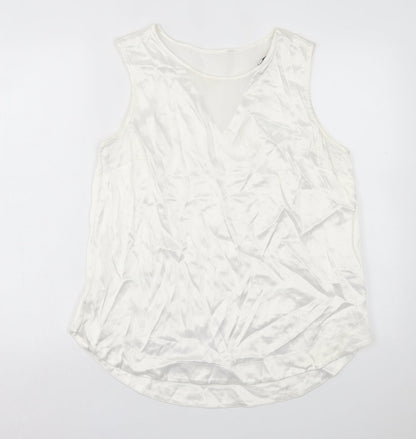 Womens UK Size 12 NEXT White Basic Tank
