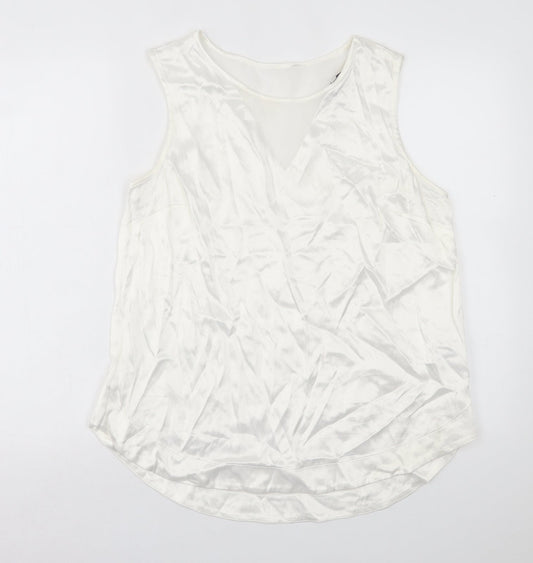 Womens UK Size 12 NEXT White Basic Tank