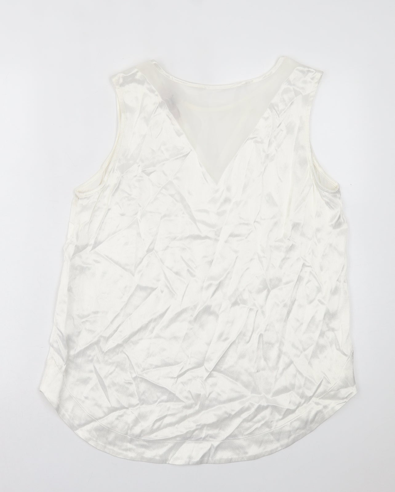 Womens UK Size 12 NEXT White Basic Tank