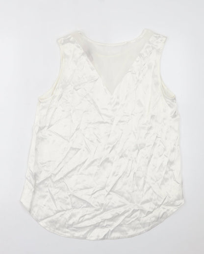 Womens UK Size 12 NEXT White Basic Tank