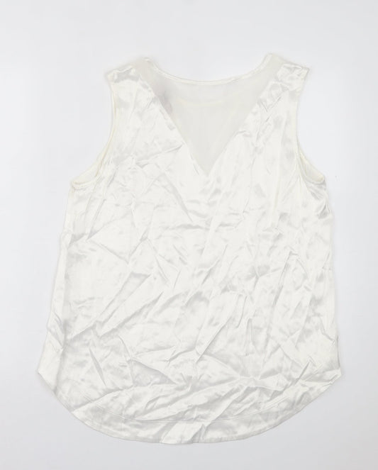 Womens UK Size 12 NEXT White Basic Tank