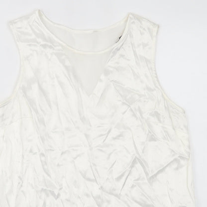 Womens UK Size 12 NEXT White Basic Tank