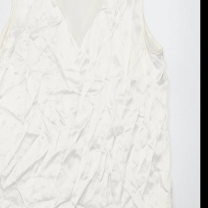 Womens UK Size 12 NEXT White Basic Tank