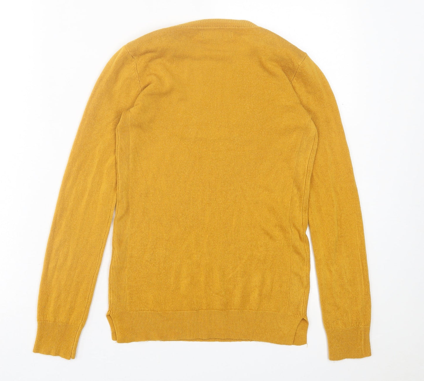Atmosphere Womens Yellow Crew Neck  Acrylic Pullover Jumper Size 6