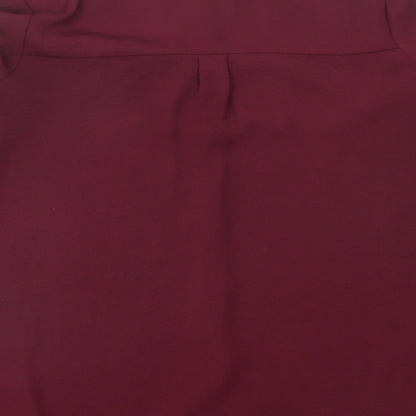 Wallis Womens Purple  Polyester A-Line  Size 14  Collared Button