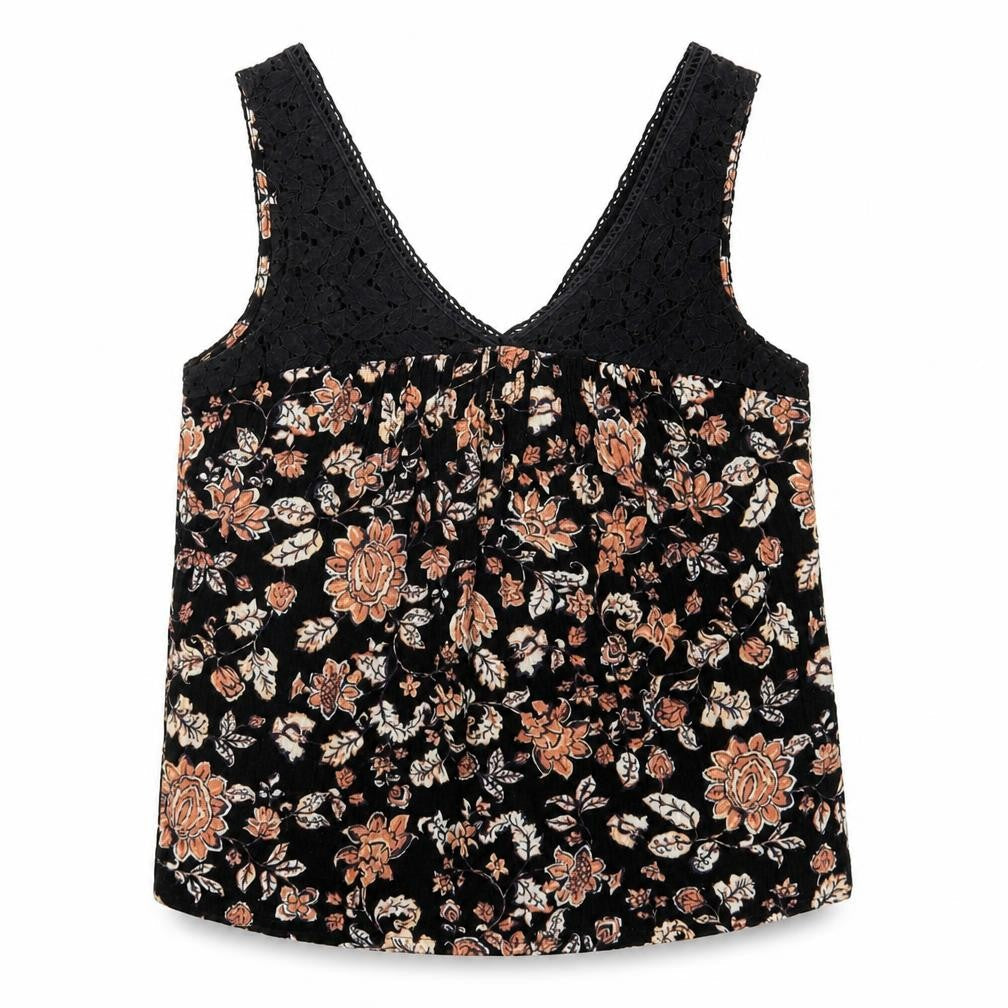 Womens UK Size XS Lily White Black Basic Tank