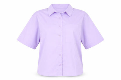 Womens UK Size XS SheIn Purple Basic Button-Up
