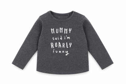 TU Girls Grey  Cotton Pullover Casual Size 9-12 Months Crew Neck