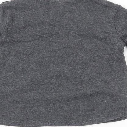 TU Girls Grey  Cotton Pullover Casual Size 9-12 Months Crew Neck