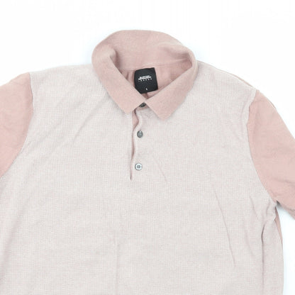 Burton  Mens Pink  Polyester  Polo Size L Collared
