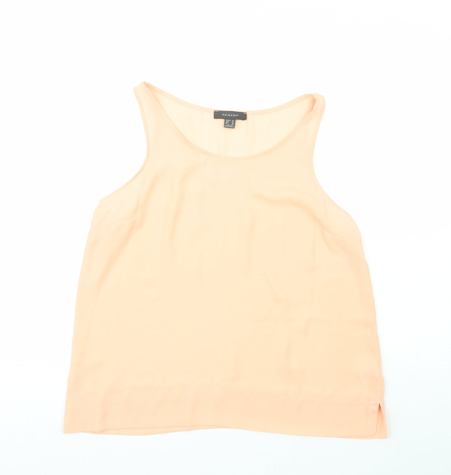 Primark  Womens Pink  Polyester Basic Tank Size 14 Scoop Neck