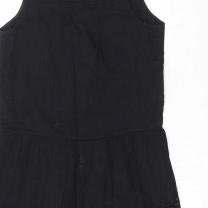 NEXT Womens Black  100% Cotton Fit & Flare  Size 8  V-Neck