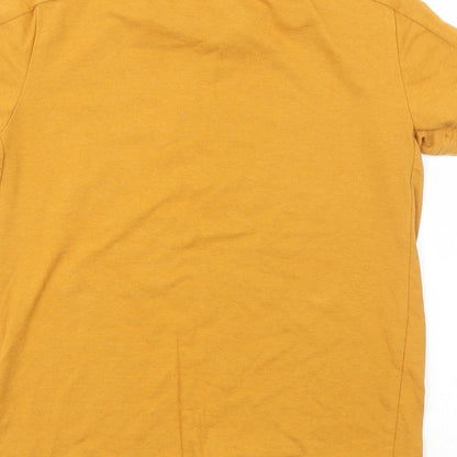 Preworn Womens Brown  Polyester Basic T-Shirt Size 12 Crew Neck - Explore