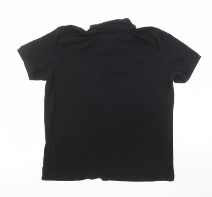 Mens UK Size L H&M Black  Button-Up Short Sleeve Casual Shirt