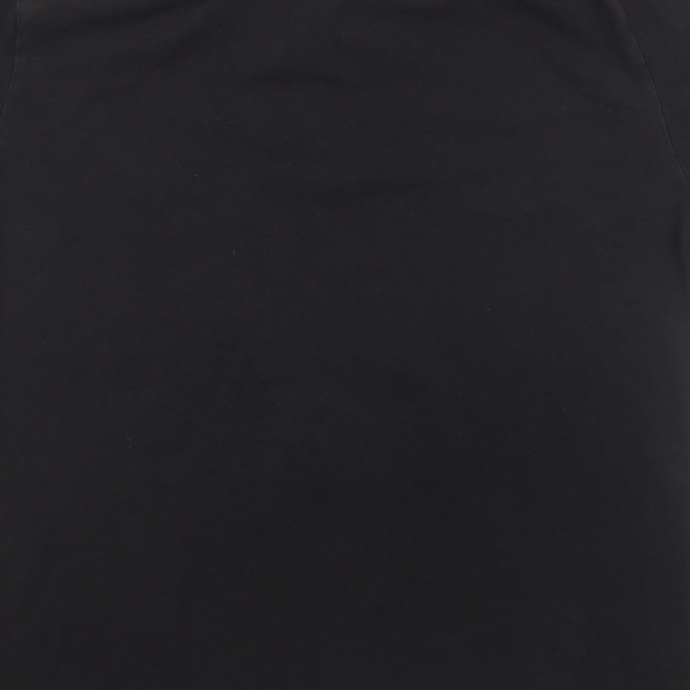 Mens UK Size L H&M Black  Button-Up Short Sleeve Casual Shirt