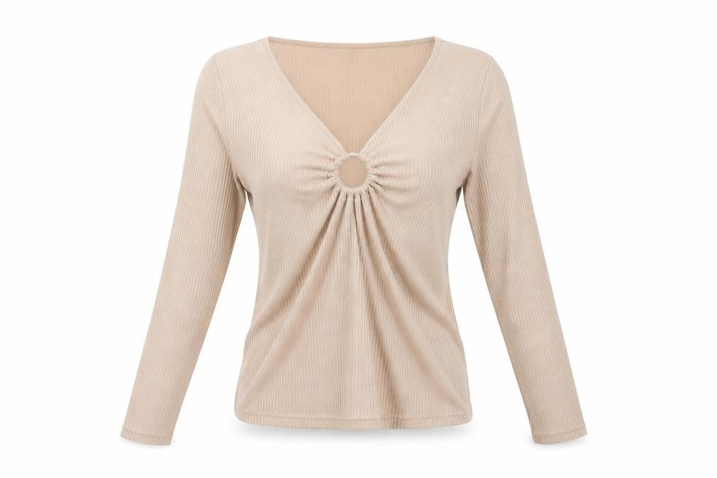 Womens UK Size 4 H&M Beige Pullover Sweatshirt