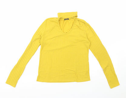 Chemistry  Womens Yellow  Polyester Pullover Sweatshirt Size 12