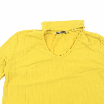 Chemistry  Womens Yellow  Polyester Pullover Sweatshirt Size 12