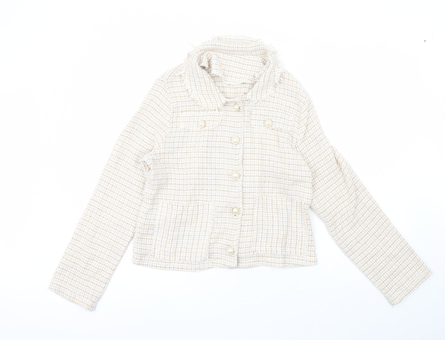 SheIn Womens Ivory   Jacket  Size 14