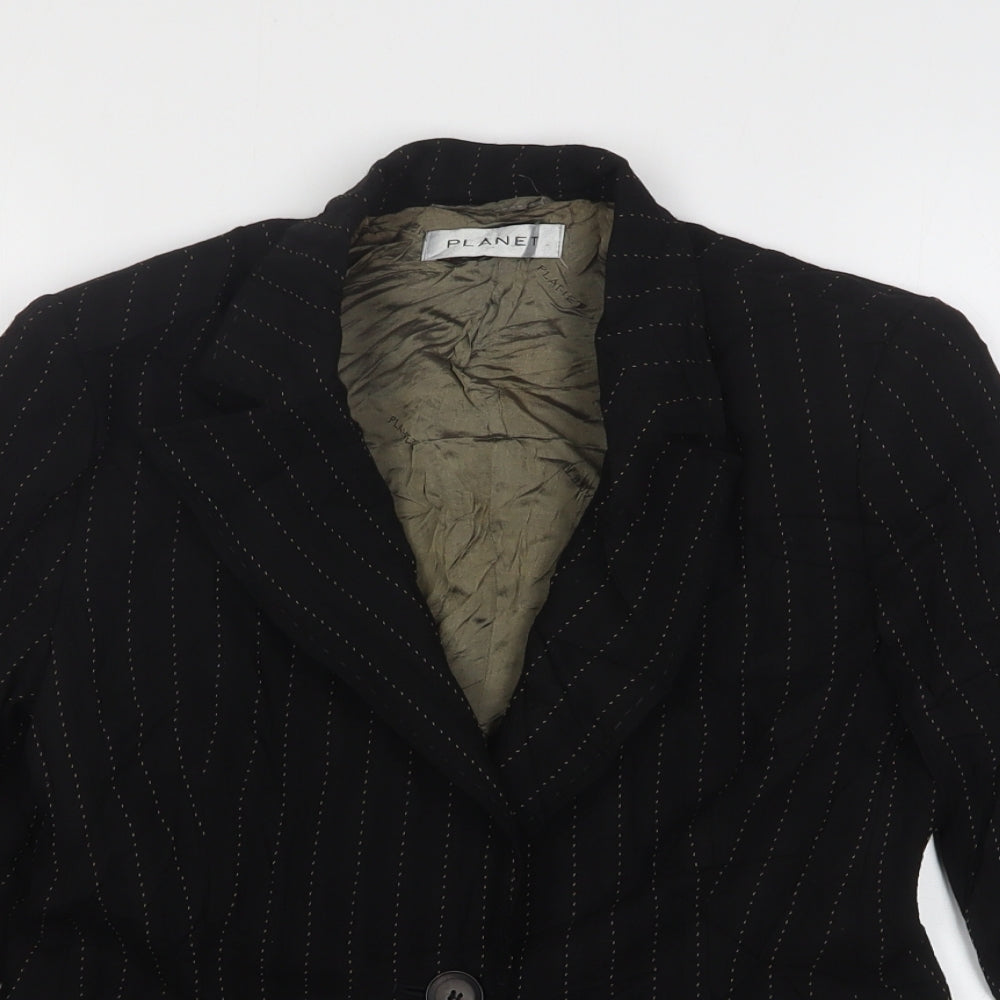 Womens UK Size 8 Planet Regular Black Suit Jacket