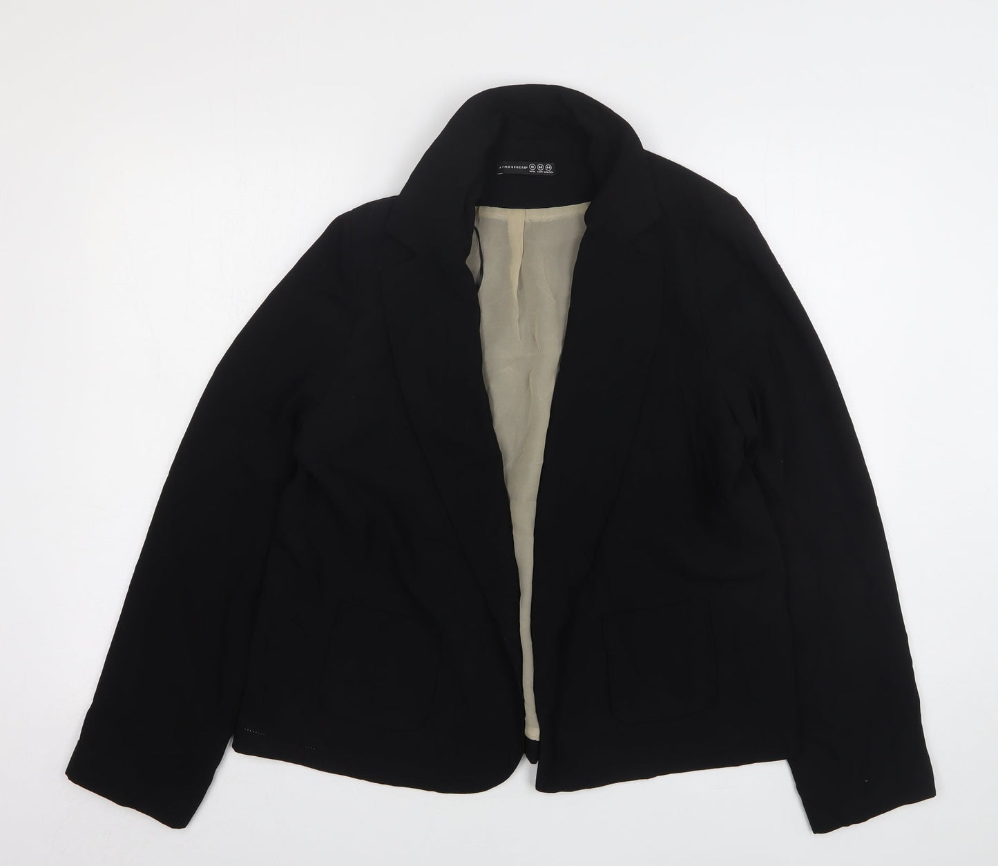 Atmosphere Womens Black  Polyester Jacket Blazer Size 18