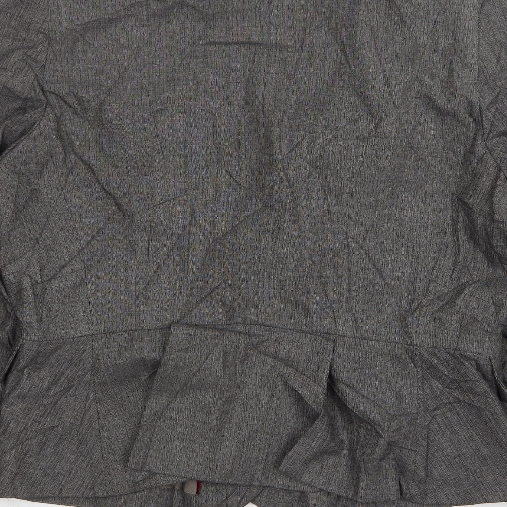 Warehouse Womens Grey  Polyester Jacket Suit Jacket Size 14