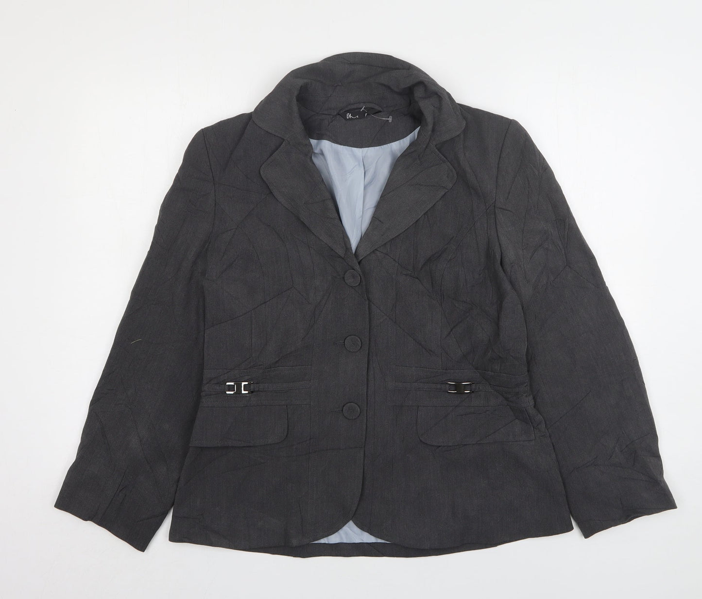 BHS Womens Grey  Polyester Jacket Suit Jacket Size 14