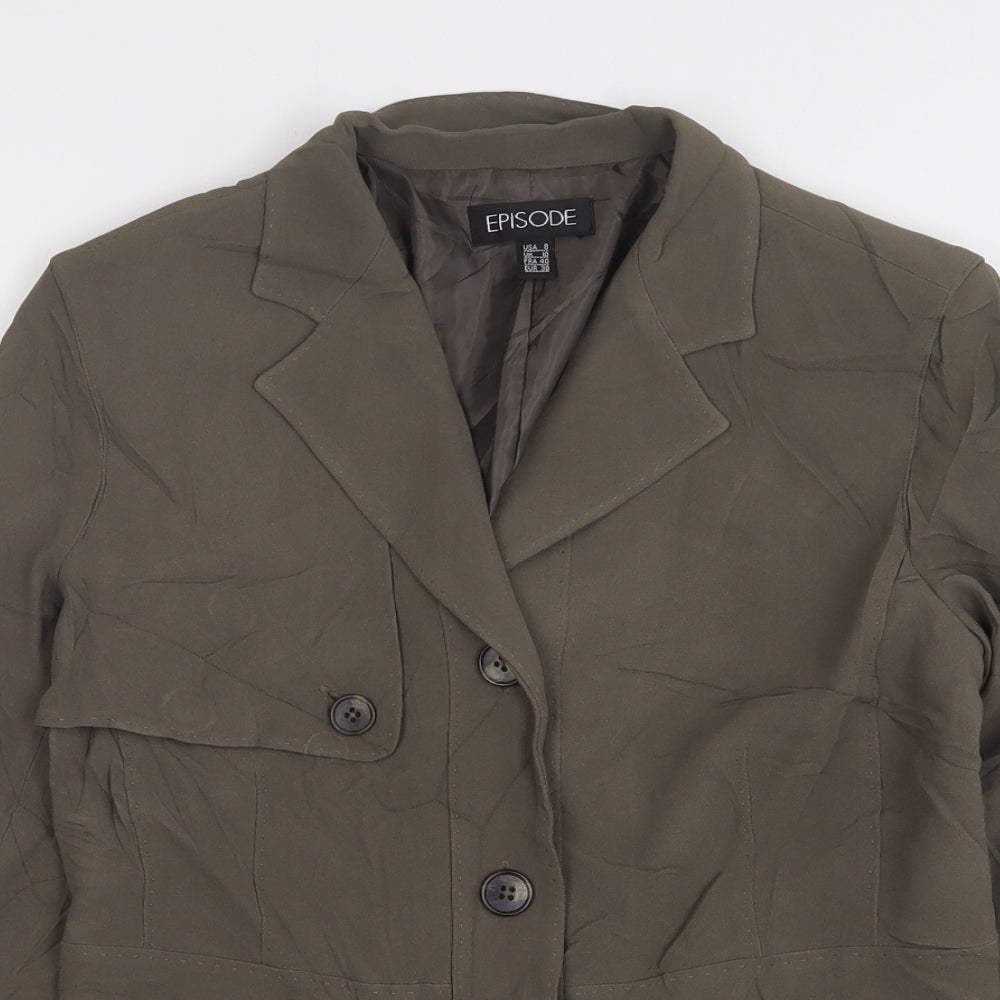 Womens UK Size 10 Episode Regular Green Suit Jacket
