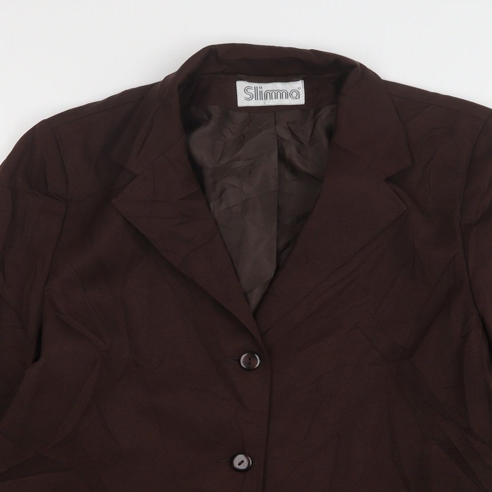Womens UK Size 18 Slimma Regular Brown Suit Jacket