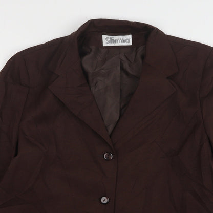 Womens UK Size 18 Slimma Regular Brown Suit Jacket