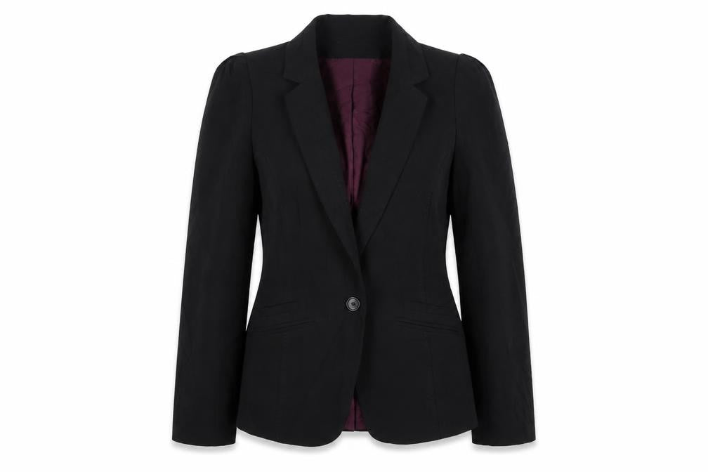 Atmosphere Womens Black  Polyester Jacket Sport Coat Size 12