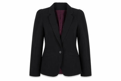 Atmosphere Womens Black  Polyester Jacket Sport Coat Size 12