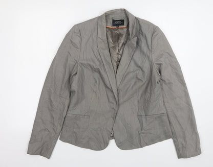 Papaya Womens Grey  Polyester Jacket Suit Jacket Size 14
